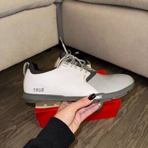 True Linkswear Original 1.2 Sneakers Mens 11.5 Wht Waterproof Golf Shoes DWA270